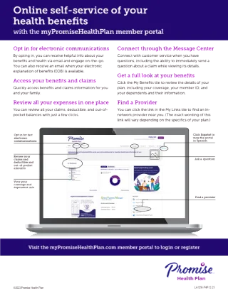 Member Portal Overview Flyer
