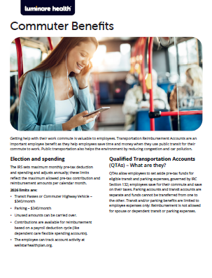 Commuter Benefits (FSA/HRA benefit card) Flyer